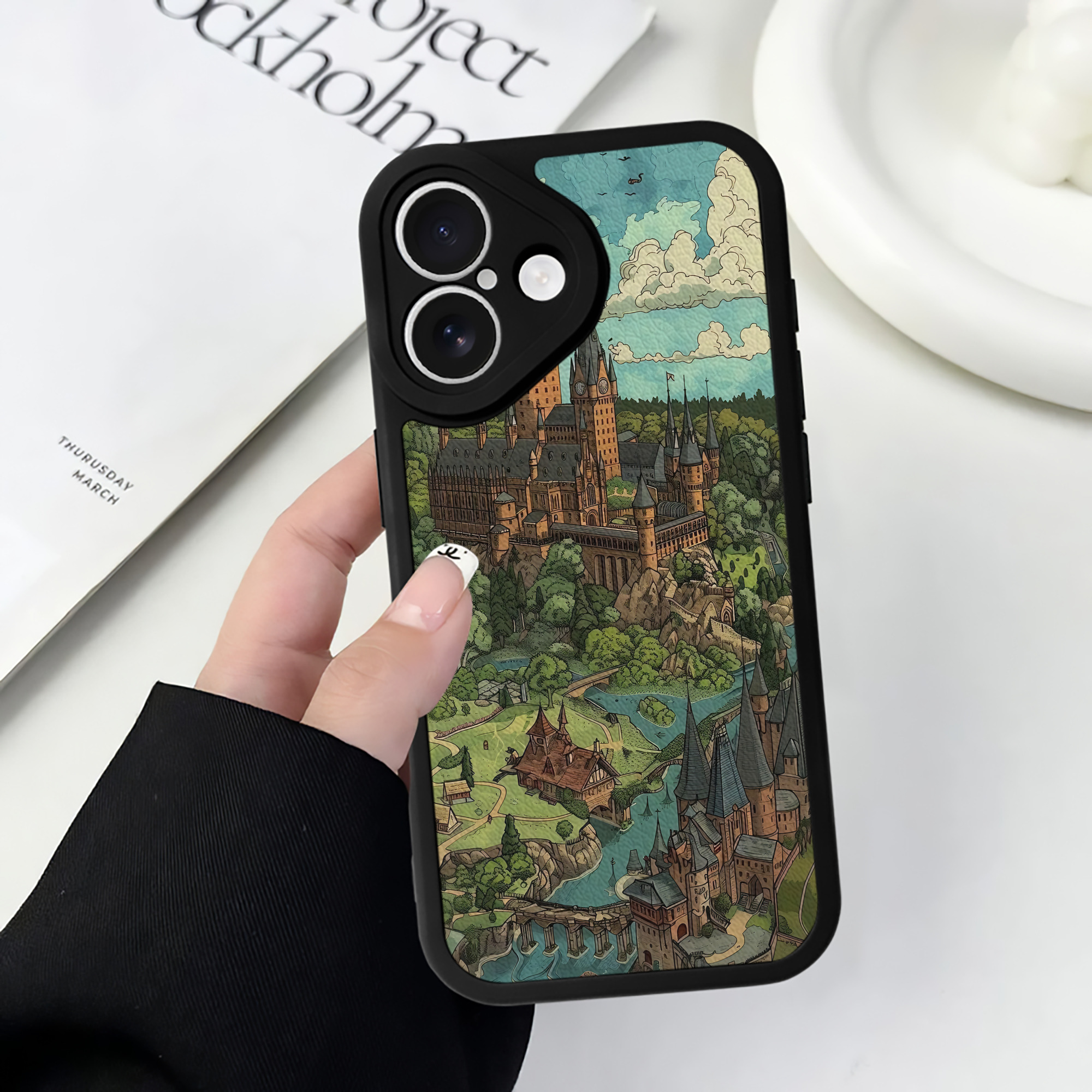（画像用） Harry Potter ハリー・ポッターシリーズ 【iPhone 16シリーズ対応】シリコンスマホケース（レザー調） 材質：シリコン